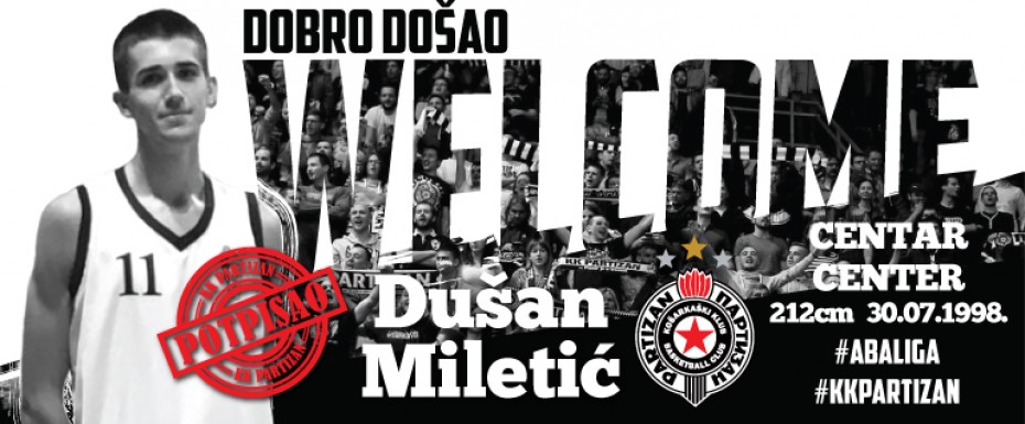 Dušan Miletić je novi centar crno-belih
