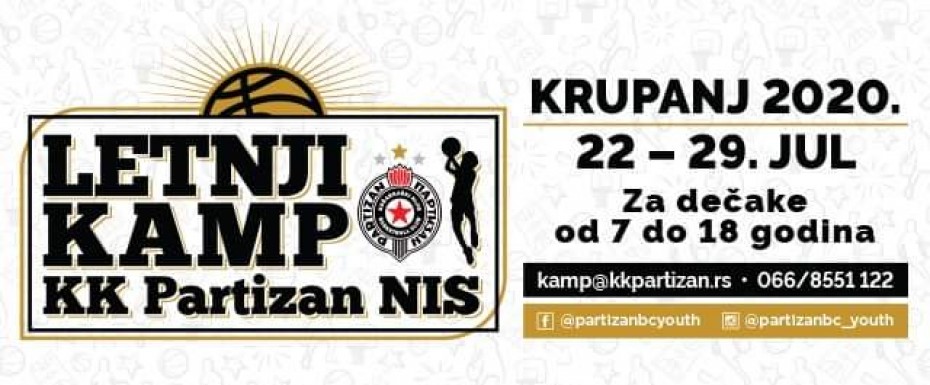 Odložen Letnji kamp KK Partizan NIS u Krupnju 