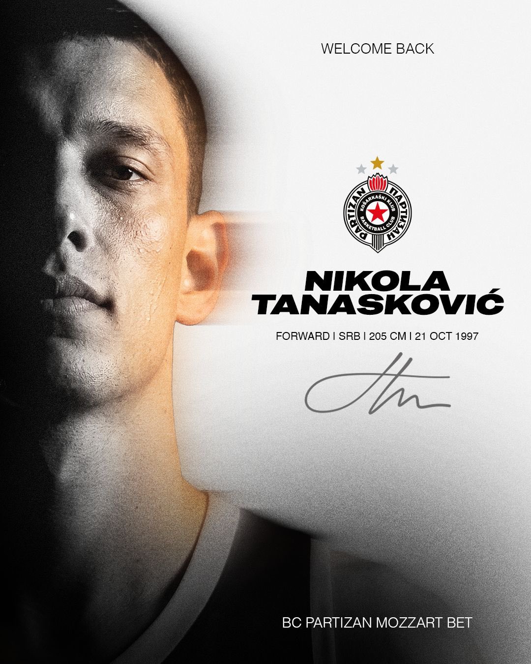 Nikola Tanasković se vratio u Partizan