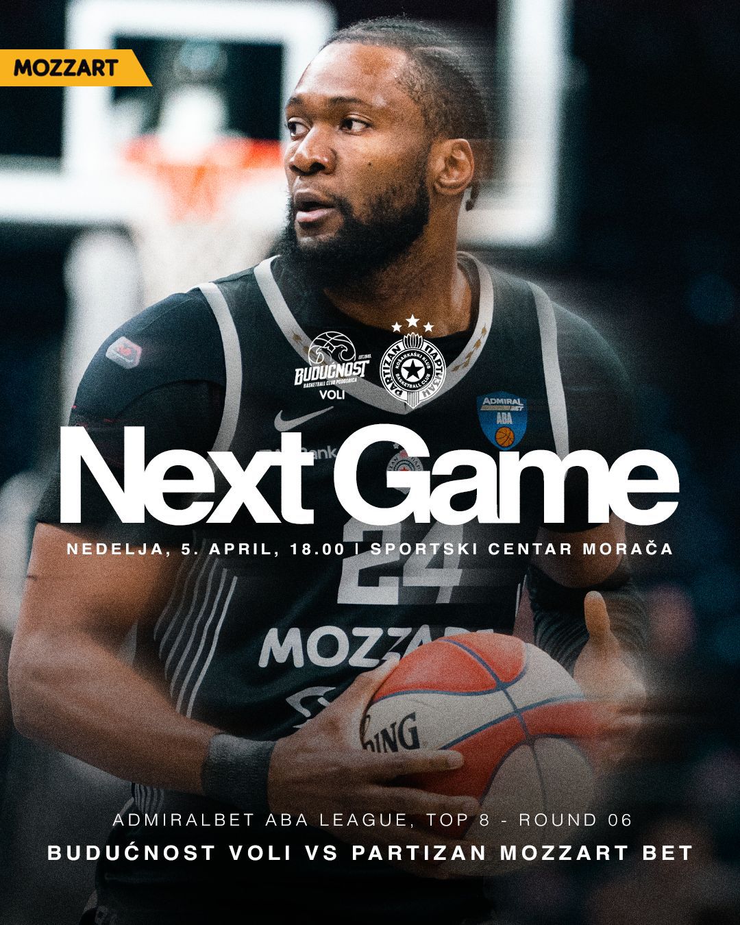 Partizan Mozzart Bet sutra protiv Budućnosti u Podgorici